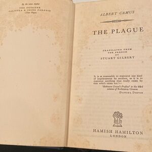 “The Plague,” by Albert Camus, Hardcover
